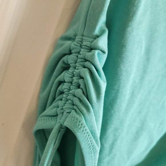 Shade & Shore Turquoise One Piece Swimsuit W Shell Accents Removable Straps Sz M - Picture 5 of 11